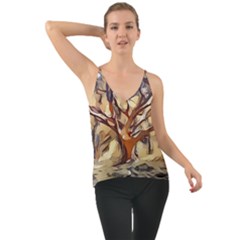 Tree Forest Woods Nature Landscape Chiffon Cami