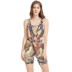 Tree Forest Woods Nature Landscape Women s Wrestling Singlet