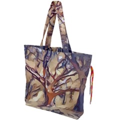 Tree Forest Woods Nature Landscape Drawstring Tote Bag