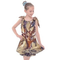 Tree Forest Woods Nature Landscape Kids  Tie Up Tunic Dress