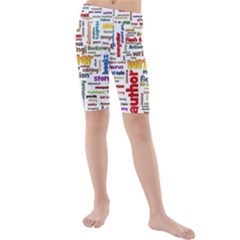 Writing Author Motivation Words Kids  Mid Length Swim Shorts by Sarkoni