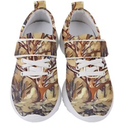 Tree Forest Woods Nature Landscape Kids  Velcro Strap Shoes