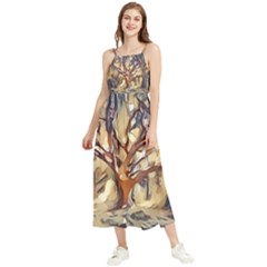 Tree Forest Woods Nature Landscape Boho Sleeveless Summer Dress