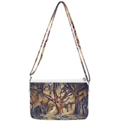 Tree Forest Woods Nature Landscape Double Gusset Crossbody Bag