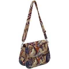 Tree Forest Woods Nature Landscape Saddle Handbag