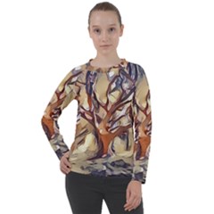 Tree Forest Woods Nature Landscape Women s Long Sleeve Raglan T-Shirt