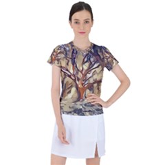 Tree Forest Woods Nature Landscape Women s Sports Top