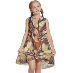 Tree Forest Woods Nature Landscape Kids  Frill Swing Dress