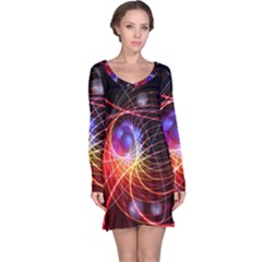 Physics Quantum Physics Particles Long Sleeve Nightdress