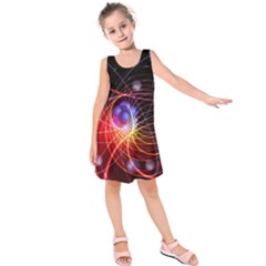 Physics Quantum Physics Particles Kids  Sleeveless Dress by Sarkoni