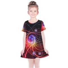 Physics Quantum Physics Particles Kids  Simple Cotton Dress by Sarkoni