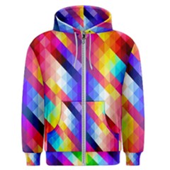 Abstract Background Colorful Pattern Men s Zipper Hoodie