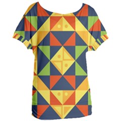 Background Geometric Color Women s Oversized T-shirt