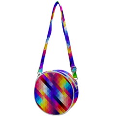 Abstract Background Colorful Pattern Crossbody Circle Bag by Sarkoni