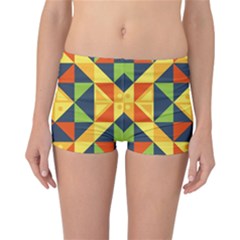 Background Geometric Color Reversible Boyleg Bikini Bottoms