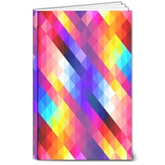 Abstract Background Colorful Pattern 8  X 10  Softcover Notebook by Sarkoni