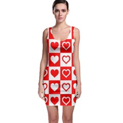 Background Card Checker Chequered Bodycon Dress by Sarkoni