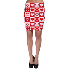 Background Card Checker Chequered Bodycon Skirt