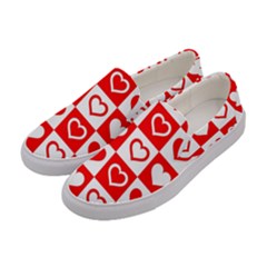 Background Card Checker Chequered Women s Canvas Slip Ons by Sarkoni