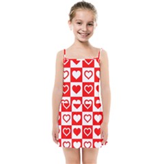 Background Card Checker Chequered Kids  Summer Sun Dress by Sarkoni