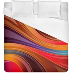 Abstract Colorful Background Wavy Duvet Cover (king Size)