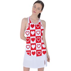 Background Card Checker Chequered Racer Back Mesh Tank Top by Sarkoni
