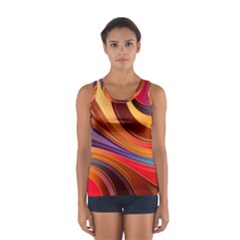 Abstract Colorful Background Wavy Sport Tank Top 