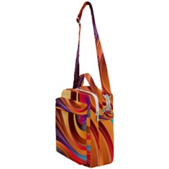 Abstract Colorful Background Wavy Crossbody Day Bag