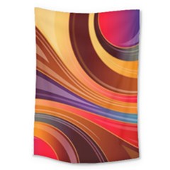 Abstract Colorful Background Wavy Large Tapestry