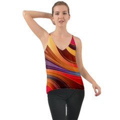 Abstract Colorful Background Wavy Chiffon Cami