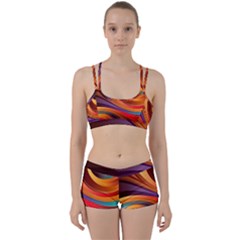 Abstract Colorful Background Wavy Perfect Fit Gym Set