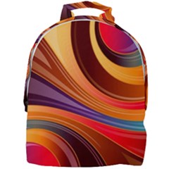 Abstract Colorful Background Wavy Mini Full Print Backpack