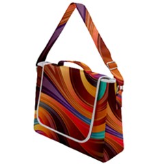 Abstract Colorful Background Wavy Box Up Messenger Bag