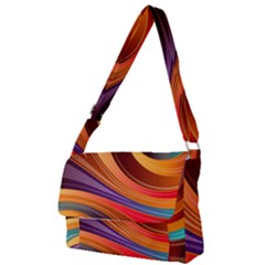 Abstract Colorful Background Wavy Full Print Messenger Bag (S)