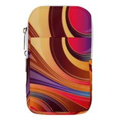 Abstract Colorful Background Wavy Waist Pouch (small) by Sarkoni