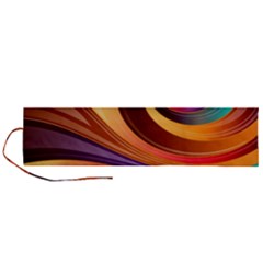 Abstract Colorful Background Wavy Roll Up Canvas Pencil Holder (L)