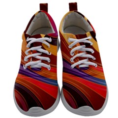 Abstract Colorful Background Wavy Mens Athletic Shoes