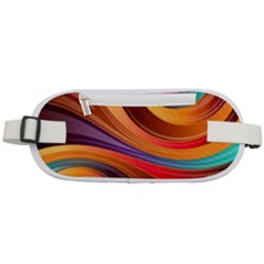 Abstract Colorful Background Wavy Rounded Waist Pouch