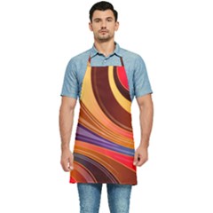 Abstract Colorful Background Wavy Kitchen Apron