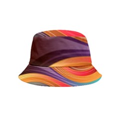 Abstract Colorful Background Wavy Bucket Hat (Kids)