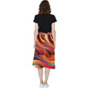 Abstract Colorful Background Wavy Frill Hi Low Chiffon Skirt View2