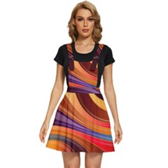 Abstract Colorful Background Wavy Apron Dress