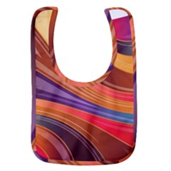 Abstract Colorful Background Wavy Baby Bib