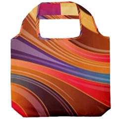 Abstract Colorful Background Wavy Foldable Grocery Recycle Bag