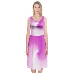 Abstract Spiral Pattern Background Midi Sleeveless Dress