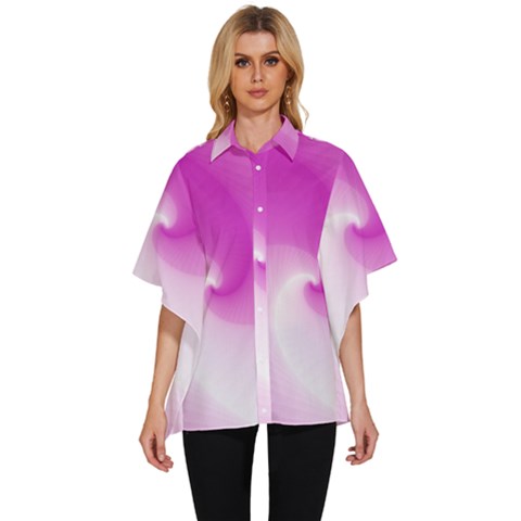 Abstract Spiral Pattern Background Women s Batwing Button Up Shirt by Sarkoni