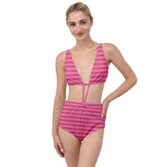 Stripes Striped Design Pattern Tied Up Two Piece Swimsuit