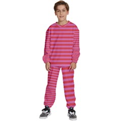 Stripes Striped Design Pattern Kids  Sweatshirt set