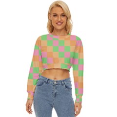 Checkerboard Pastel Squares Lightweight Long Sleeve Sweatshirt by Grandong