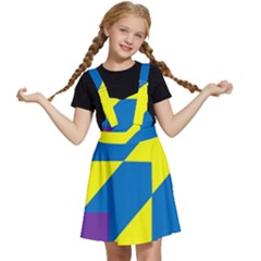 Colorful Red Yellow Blue Purple Kids  Apron Dress